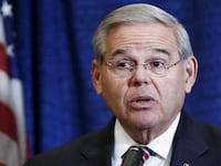 Bob Menendez speaks at a 2015 news conference.