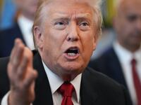 Donald Trmp delivers remarks on lowering drug prices in the Oval Office at the White House on November 06, 2025 in Washington, DC.