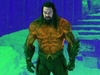 A photo illustration of Jason Momoa in Aquaman and the Lost Kingdom.