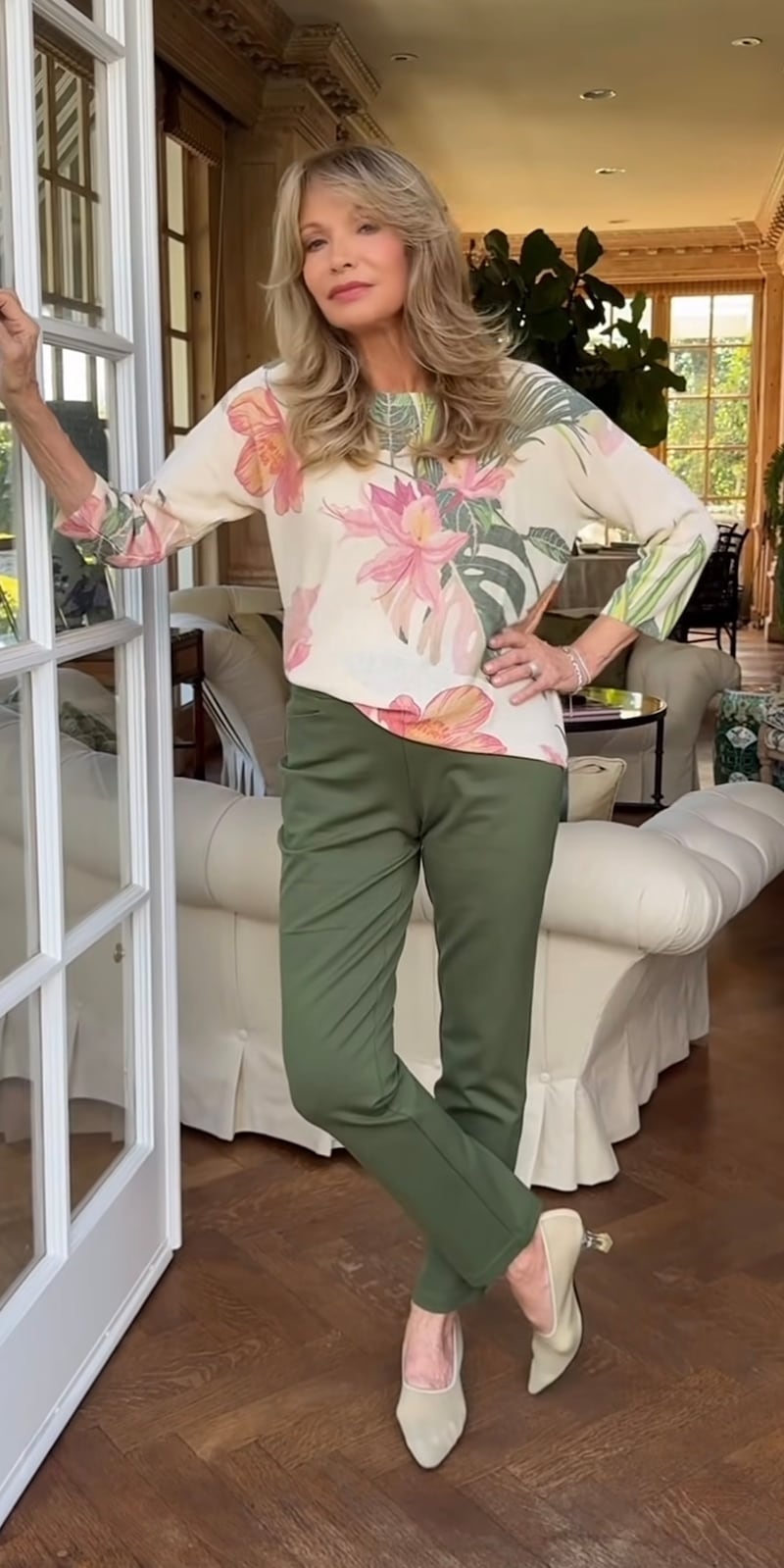 Jaclyn Smith modeled her clothing collaboration line, but it was her appearance that stole the show.