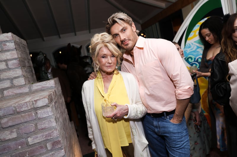 Martha Stewart with celebrity hairstylist Chris Appleton.