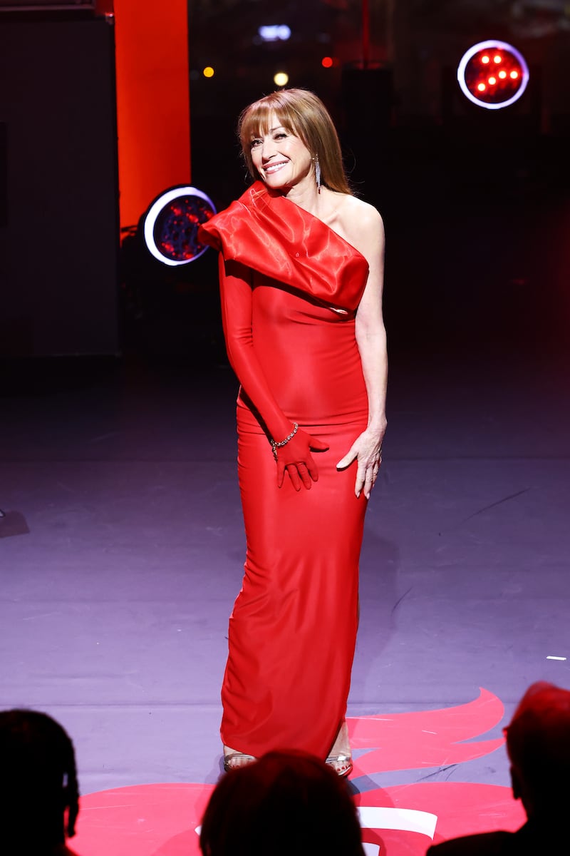 Jane Seymour at the American Heart Association's Red Dress Collection & Concert Gala in New York, January 2026.