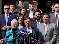 House Speaker Mike Johnson (R-LA) had to speak over a chorus of boos and heckling during a speech at Columbia University.