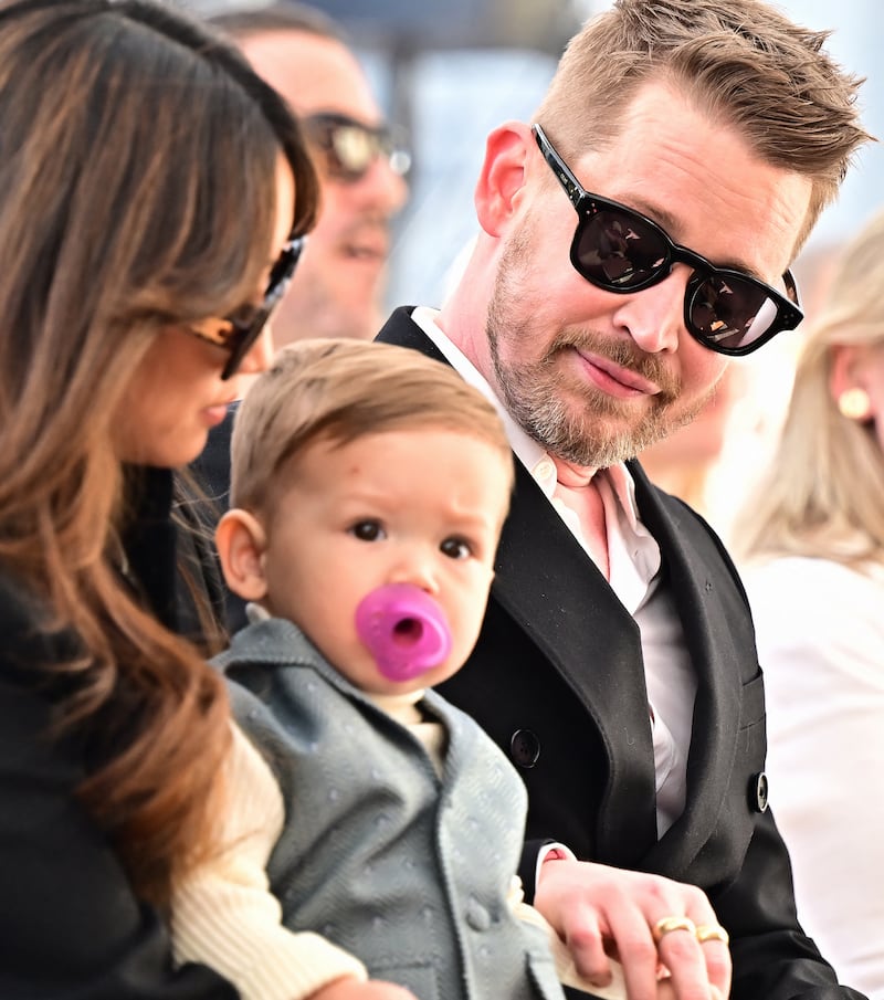 Macaulay Culkin and Brenda Song WITH sons