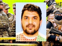 A photo illustration of National Guard soldiers at the shooting scene in DC, suspect Rahmanullah Lakanwal, and ANP soldiers in Kabul, Afghanistan.