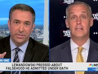 Ari Melber and Corey Lewandowski.