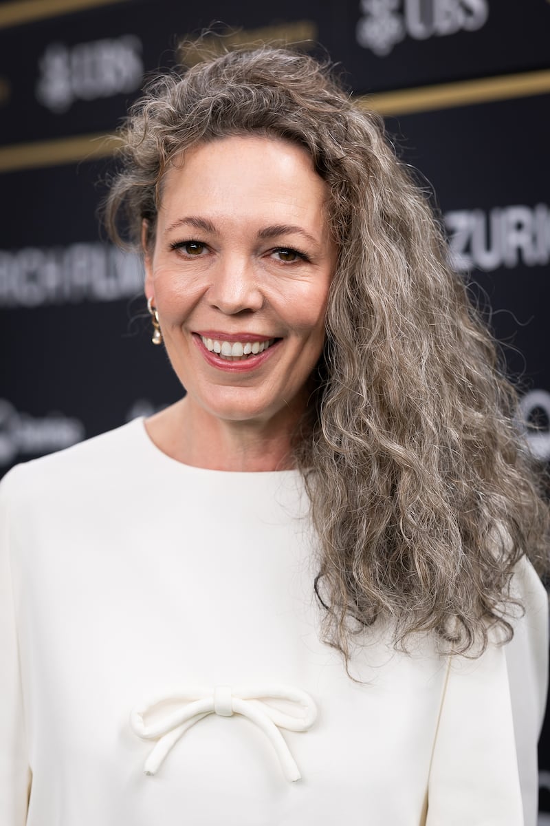 Olivia Colman shows off her stunning gray hair at the "Wicker" Green Carpet during the 22nd Zurich Film Festival on September 28, 2026, in Zurich, Switzerland.