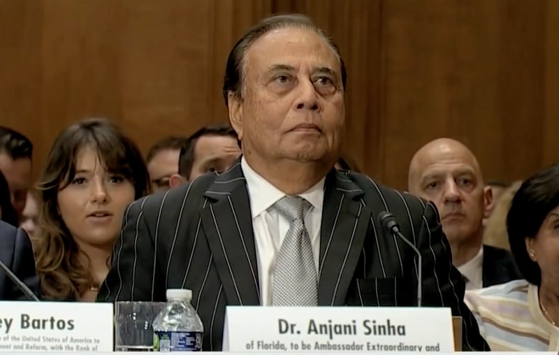 Dr Anjani Sinha, the nominee for the US ambassador to Singapore
