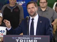 JD Vance speaks at a rally in Michigan