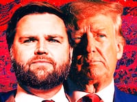 A photo illustration of J.D. Vance and Donald Trump.