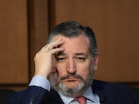 Sen. Ted Cruz (R-TX) listens during a Senate Judiciary Committee business meeting to vote on Supreme Court nominee Judge Ketanji Brown Jackson on Capitol Hill, April 4, 2022 in Washington, DC.
