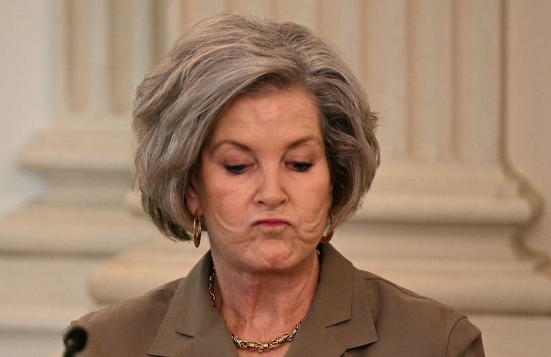 White House Chief of Staff Susie Wiles attends a roundtable about Antifa