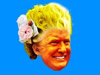 Illo illustration of Donald Trump as Marie Antoinette