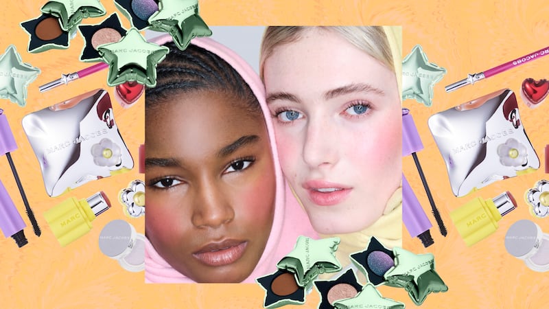 A photo illo illustration of new Marc Jacobs makeup for The Looker.