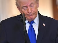 US President Donald Trump speaks during the Angel Families Remembrance Ceremony in the East Room of the White House in Washington, DC, on February 23, 2026. (Photo by SAUL LOEB / AFP via Getty Images)