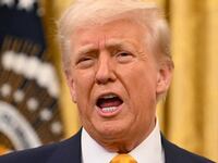 US President Donald Trump speaks in the Oval Office of the White House in Washington, DC, on February 21, 2025.