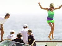 Diana, Princess Of Wales is seen in St Tropez in the summer of 1997