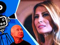 Melania Trump, Jeff Bezos illustration