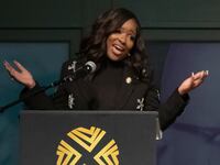 Jasmine Crockett at The 60th Annual Commemoration Of El-Hajj Malik El-Shabazz, Malcolm X in New York City, 2025.