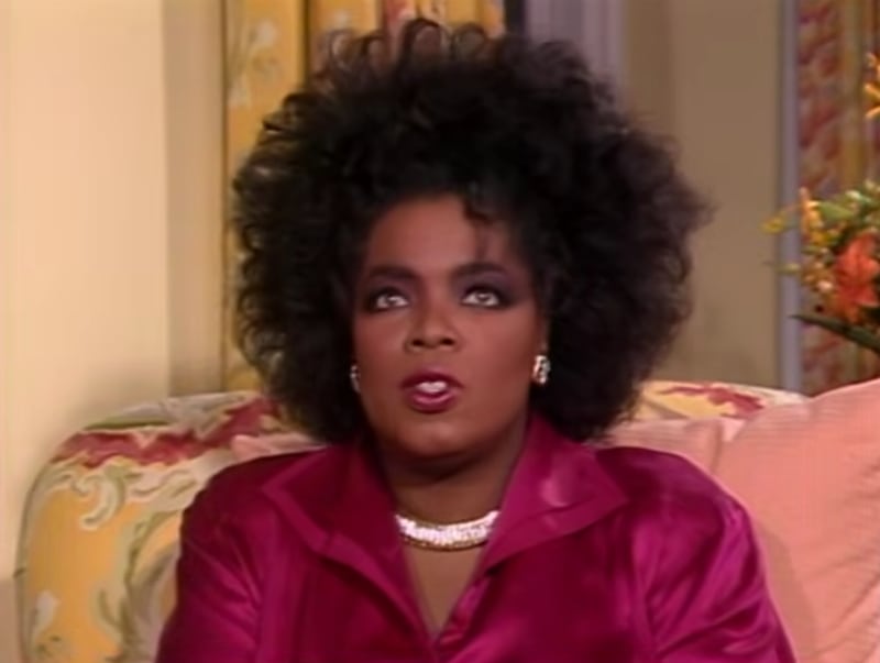 Winfrey reflected on the electrifying hair-do that she now regrets.