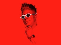 A photo illustration of The Watermelon Woman writer-director Cheryl Dunye