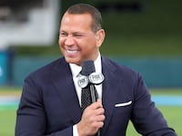 Alex Rodriguez speaks prior to the World Baseball Classic Semifinals between Team Japan and Team Mexico at loanDepot park on March 20, 2023 in Miami, Florida.