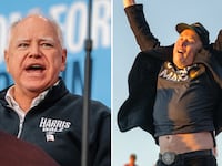 Tim Walz and Elon Musk