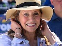 Amy Acton, the Democratic candidate for Governor of Ohio, greets constituents along the parade route of the 54th Annual CDC Parade on September 7, 2026 in Cleveland, Ohio.