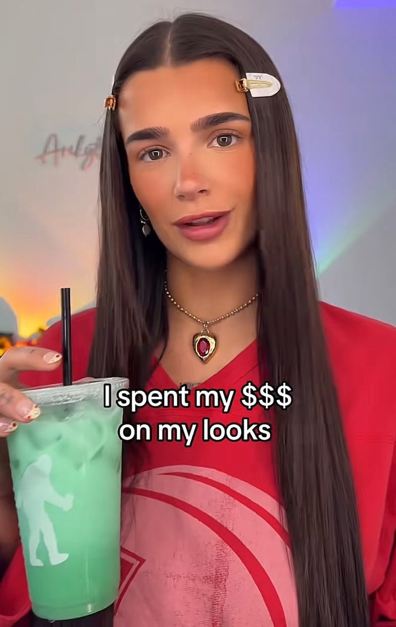 Ari Kytsya made a TikTok in response to people saying she had spent all her money on her looks.