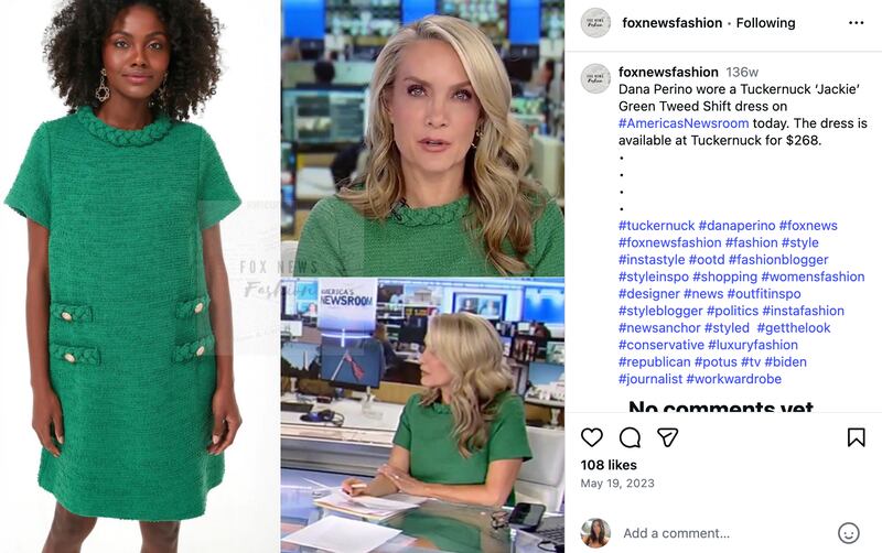 Tuckernuck's "Jackie" dress, priced at $268, was a favorite for Fox News.