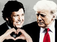Tucker Carlson and Donald Trump