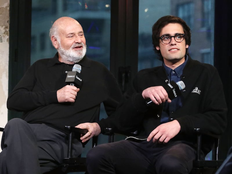 Rob Reiner and Nick Reiner attend AOL Build Speaker Series at AOL Studios In New York on May 4, 2016.