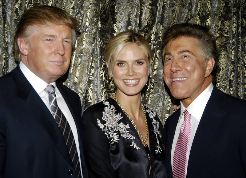 Donald Trump, Steve Wynn, and Heidi Klum.