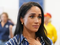 SYDNEY, AUSTRALIA - APRIL 17: Meghan, Duchess of Sussex meets volunteer first responders from Bondi Surf Bathers' Life Saving Club, during a visit to Bondi Beach, on day four of the royal trip to Australia on April 17, 2026 in Sydney, Australia. Volunteers from the organisation, founded in 1907, played an integral role in protecting beachgoers and saving lives during the terrorist attack at Bondi Beach on December 14. (Photo by Jonathan Brady-Pool/Getty Images)