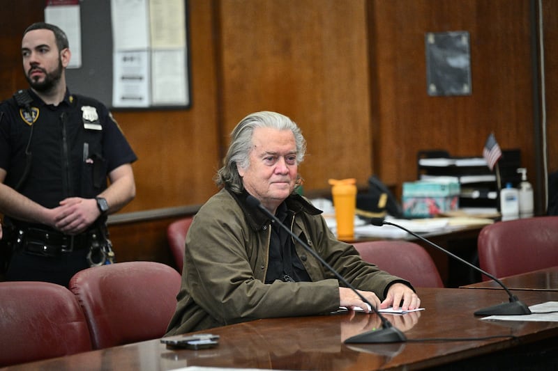 In February, Bannon pleaded guilty in a fraud case alleging that he misled donors who gave money toward building a wall at the U.S.-Mexico border. He avoided prison time.