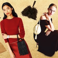 Models and handbags