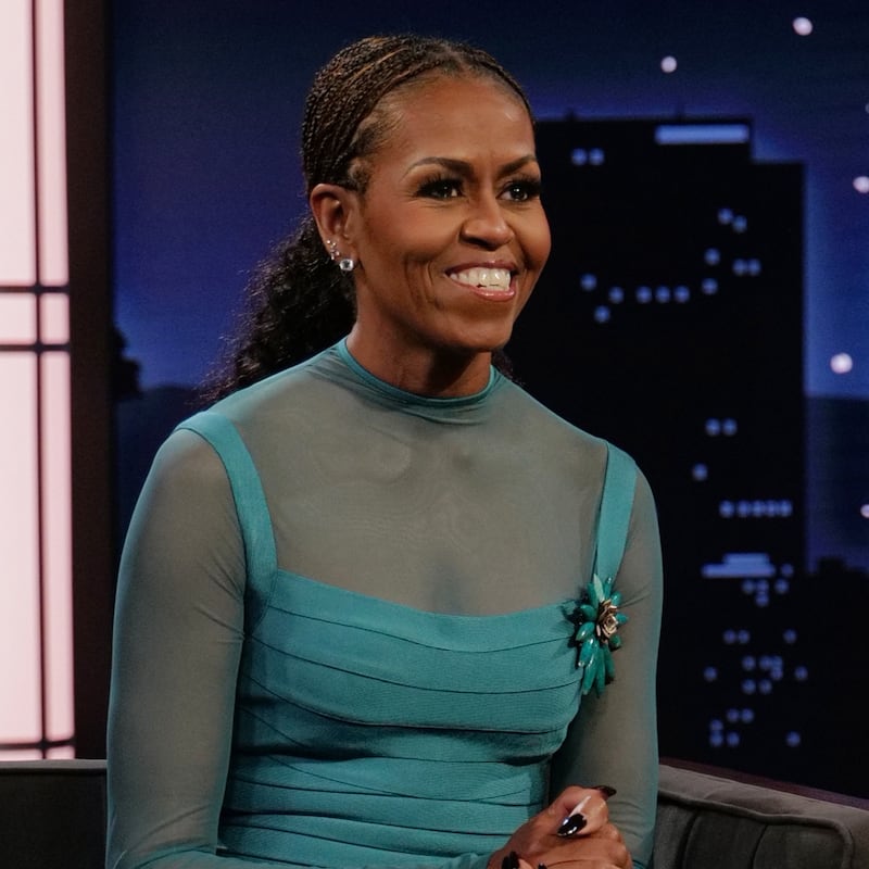 Michelle Obama got five new piercings in each ear.