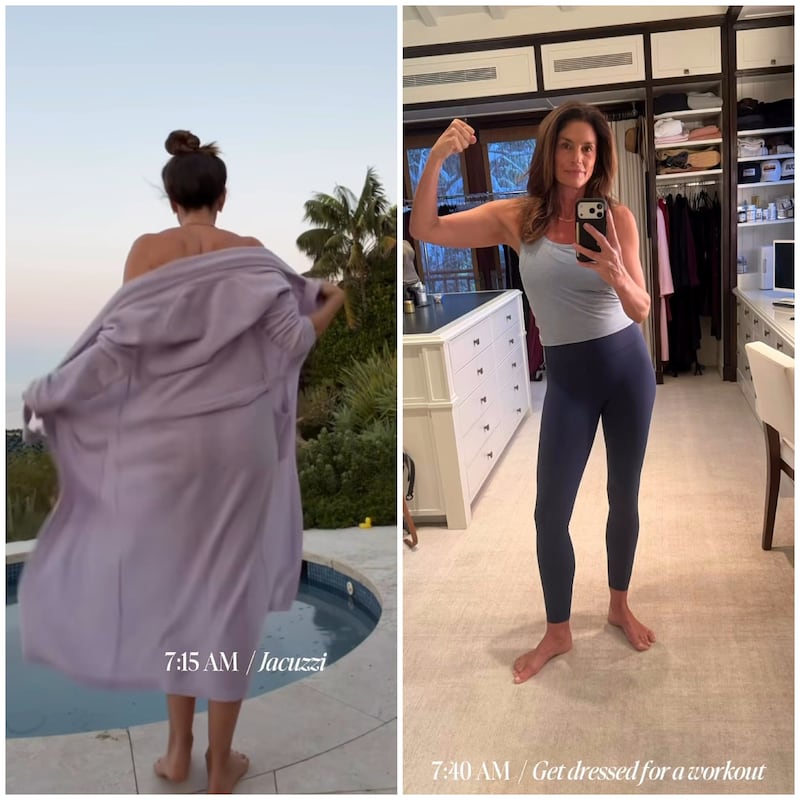 Cindy Crawford morning routine