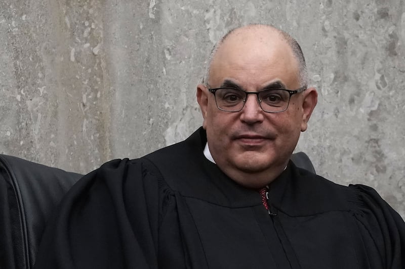 WASHINGTON, DC - APRIL 13: U.S. District Judge Rudolph Contreras listens during the investiture ceremony for U.S. District Judge Trevor N. McFadden April 13, 2018 at the U.S. District Court in Washington, DC. (Photo by Alex Wong/Getty Images)