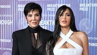 Kris Jenner and Kim Kardashian attend the 10th Annual Breakthrough Prize Ceremony at the Academy Museum of Motion Pictures on April 13, 2024, in Los Angeles.
