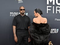 Bianca Censori and Kanye West at Sunday's Grammys