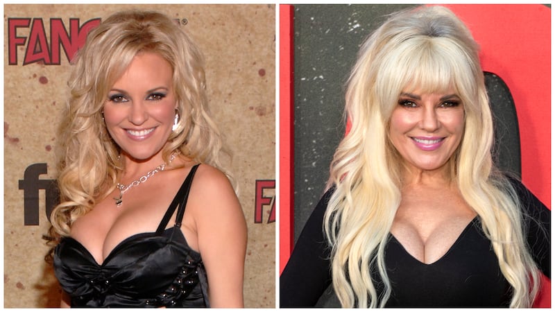 Bridget Marquardt in 2006 and in June 2022.