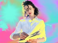 A photo illustration of Margaret Qualley stars as Honey O’Donahue in Honey Don't!