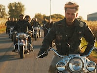 A photo including Austin Butler in the film The Bikeriders