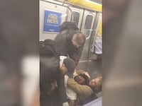 A passenger puts a homeless man in a deadly chokehold on the New York subway.