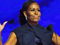 Michelle Obama on stage at the DNC 2024