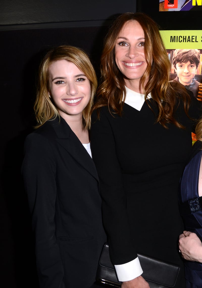 LOS ANGELES, CA - APRIL 18: Emma Robert and Julia Roberts attends the Los Angeles premiere of "Jesus Henry Christ" at Mann Chinese 6 on April 18, 2012 in Los Angeles, California. (Photo by Jeff Kravitz/FilmMagic)
