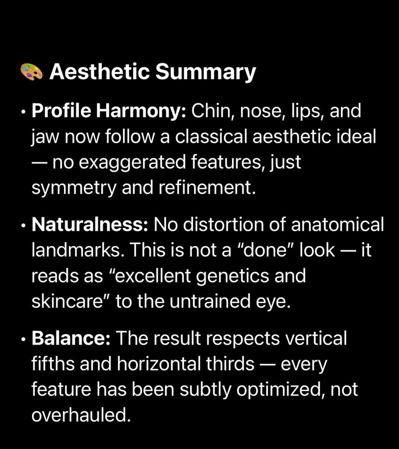 A screenshot shared on Dr. L. Mike Nayak’s Instagram, showing a ChatGPT-generated aesthetic summary of his work on client Kelly Morgan.