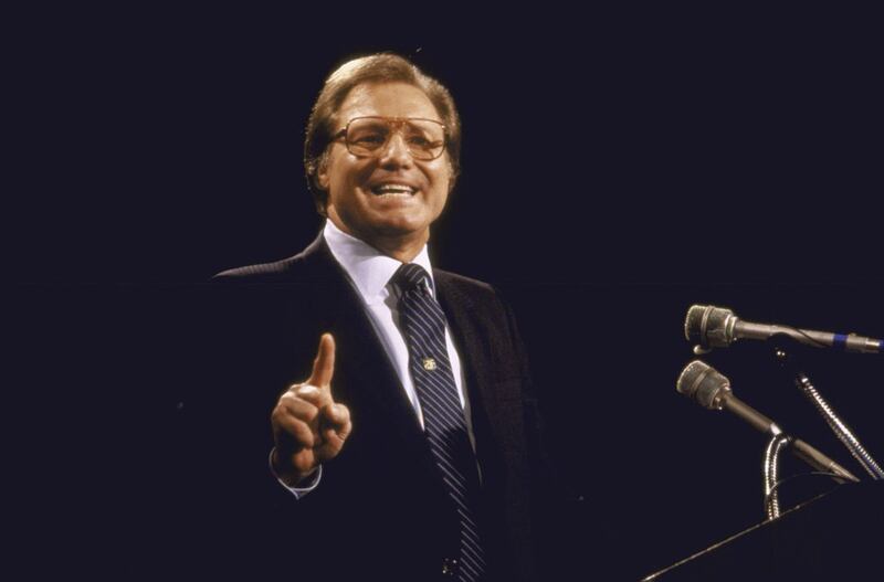 Pentacostal preacher Jimmy Swaggart speaking at convention of religions broadcasters. (Photo by Cynthia Johnson/Getty Images)