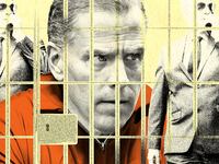 A photo illustration of Hunter Biden in jail with secret service agents